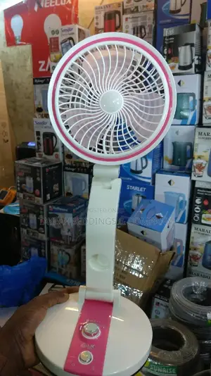 Table Fan Powerful Rechargeable Table Fan With LED Light