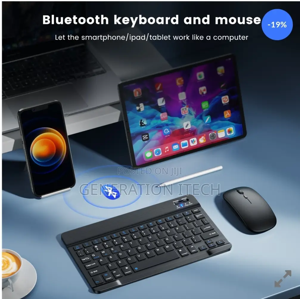 Rechargeable - Bluetooth Keyboard and Mouse Kit for All