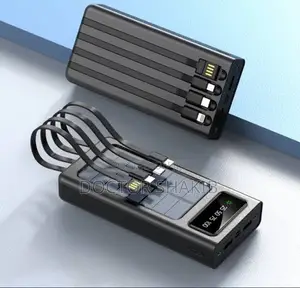 New Portable Charging Solar Power Bank With Built-in Cables