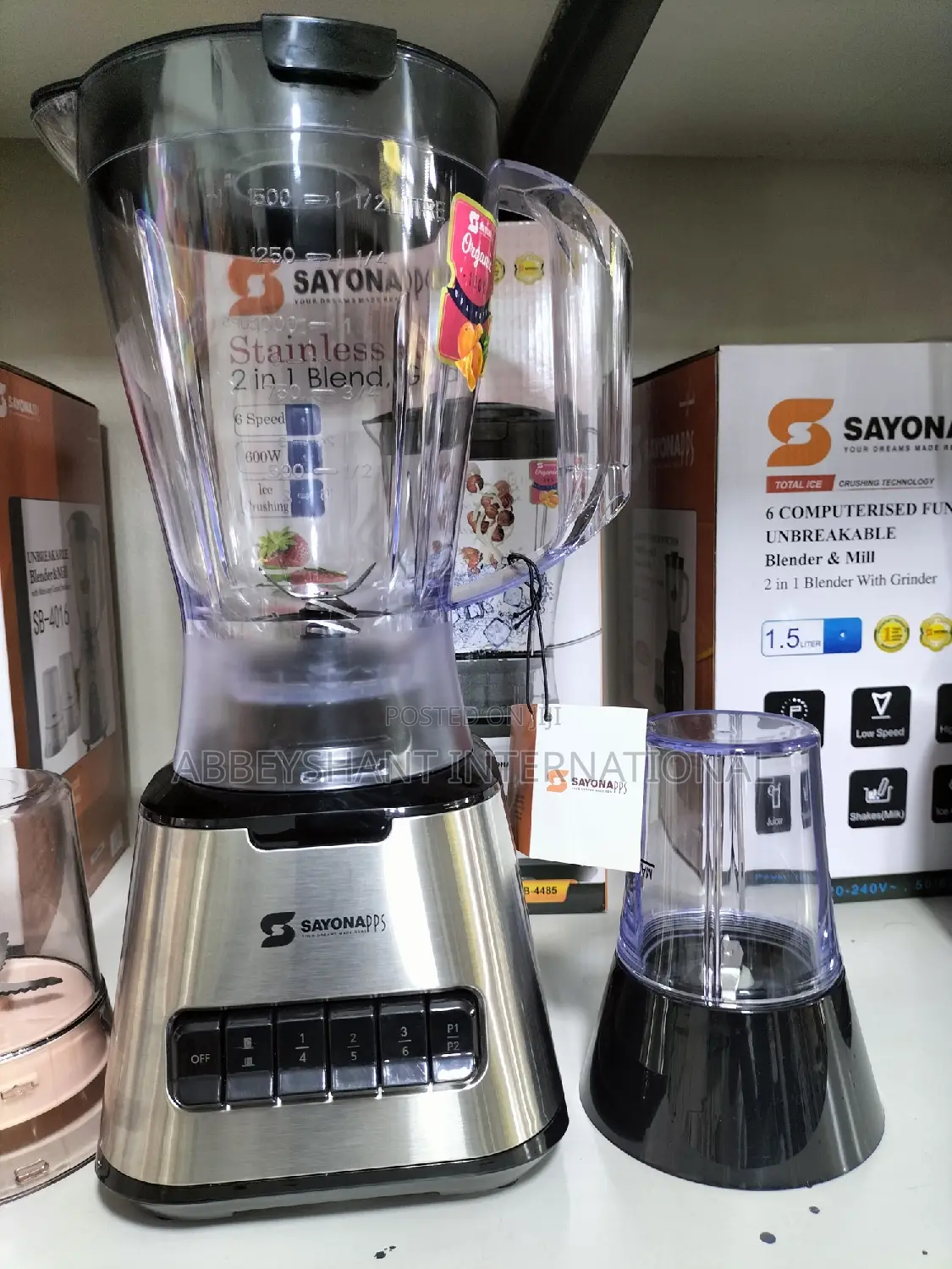 Blender Blender Sayona 2in1 Blender 1.5L Blender Blender