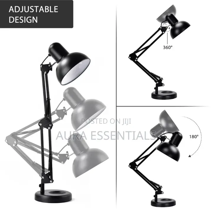 Flexible Swing Arm Clip on Desk Reading Lamp