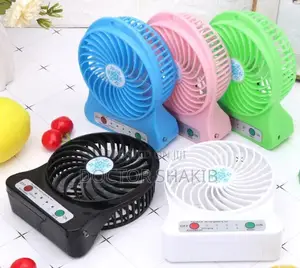 Multicolor Mini Portable Rechargeable USB Fan