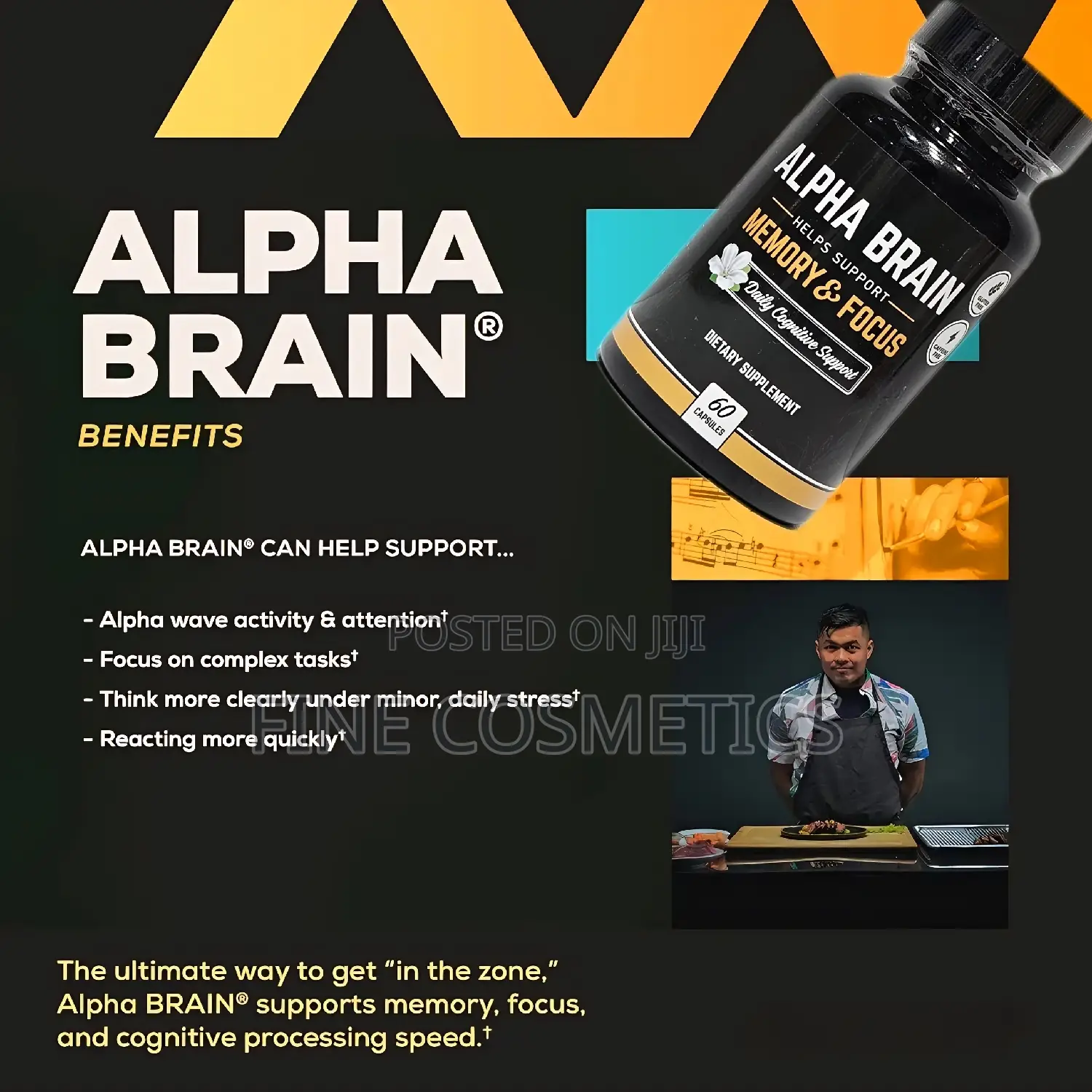 ALPHA BRAIN BOOSTER Memory Loss + Mental Focus Support Pills