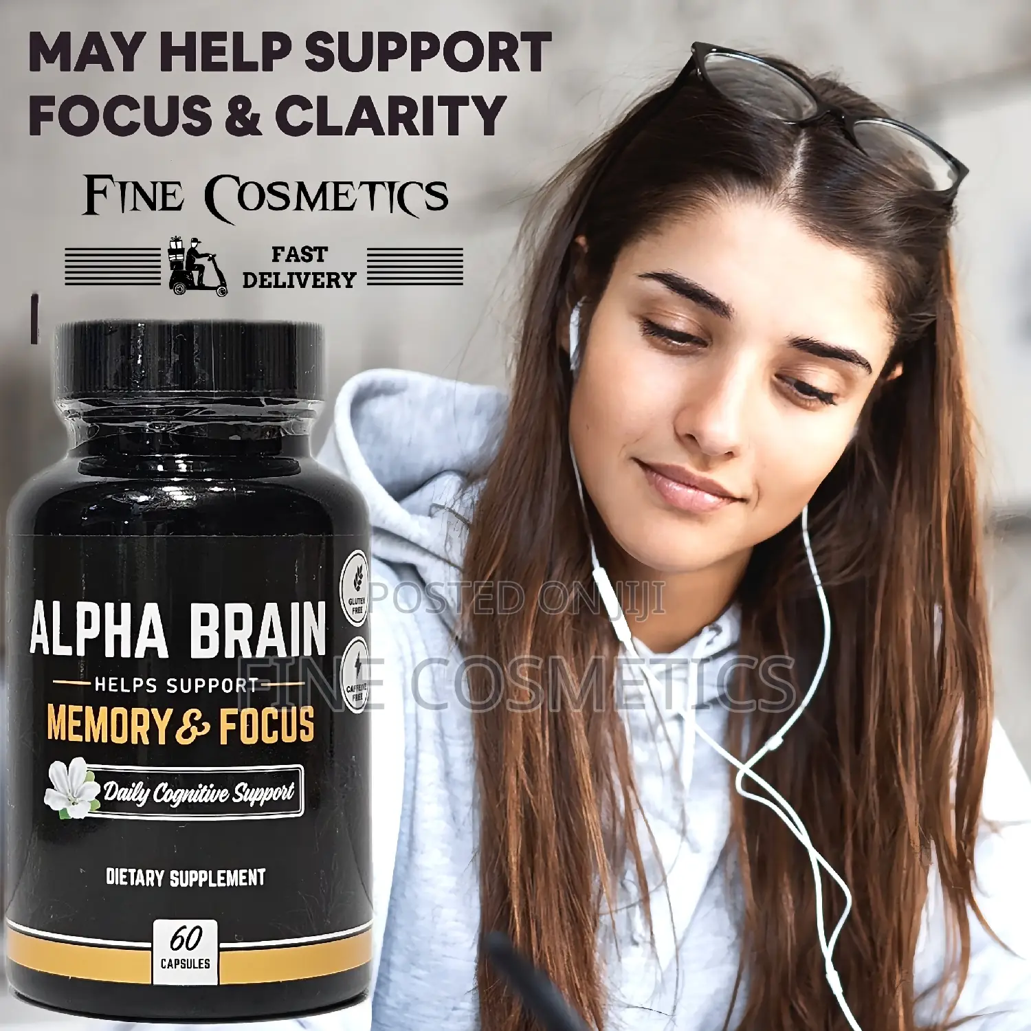 ALPHA BRAIN BOOSTER Memory Loss + Mental Focus Support Pills
