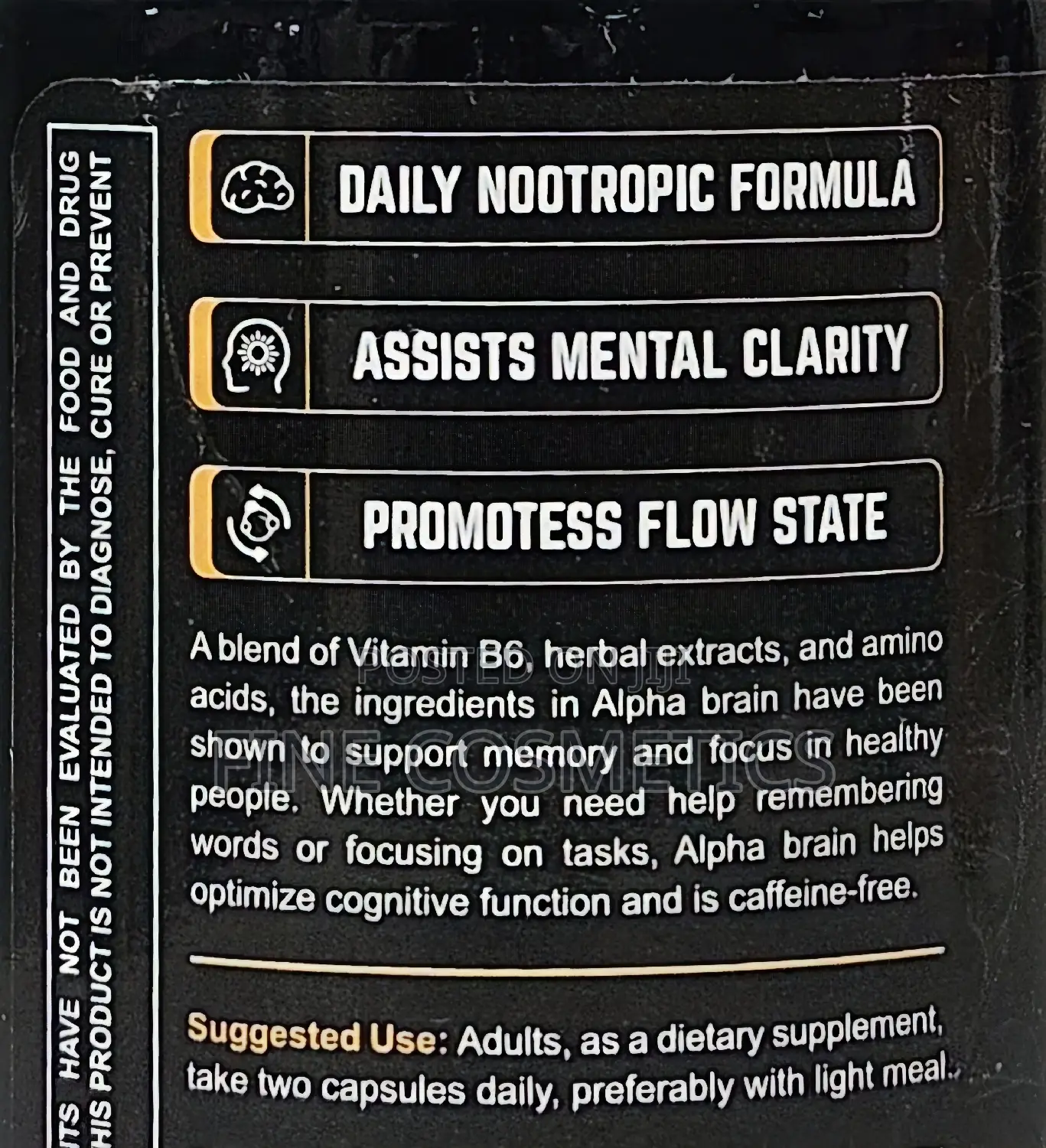 ALPHA BRAIN BOOSTER Memory Loss + Mental Focus Support Pills