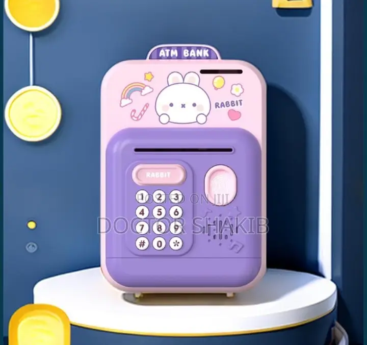 New Kids Safe ATM Rabbit Pattern Piggy Bank