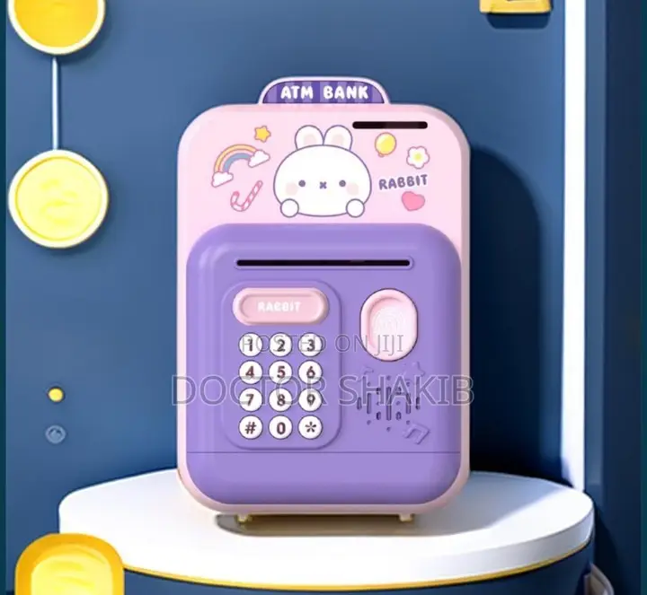 New Kids Safe ATM Rabbit Pattern Piggy Bank