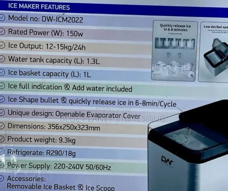 DW "Digiwave" Electric Ice Cube Maker \\ 150w \\ DW-ICM-2022
