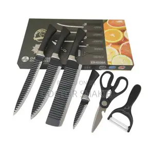 New 6pcs Kitchen Knife Set With Covers