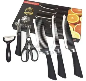 New 6pcs Kitchen Knife Set With Covers