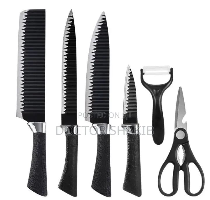 New 6pcs Kitchen Knife Set With Covers