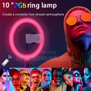 10inch RGB Ring Light Photography Lighting Dimmable - Black