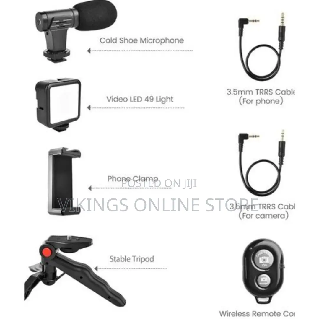 Vlogging Kit for iPhone/Android With Lightweight, Microphone