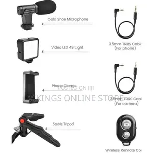 Vlogging Kit for iPhone/Android With Lightweight, Microphone