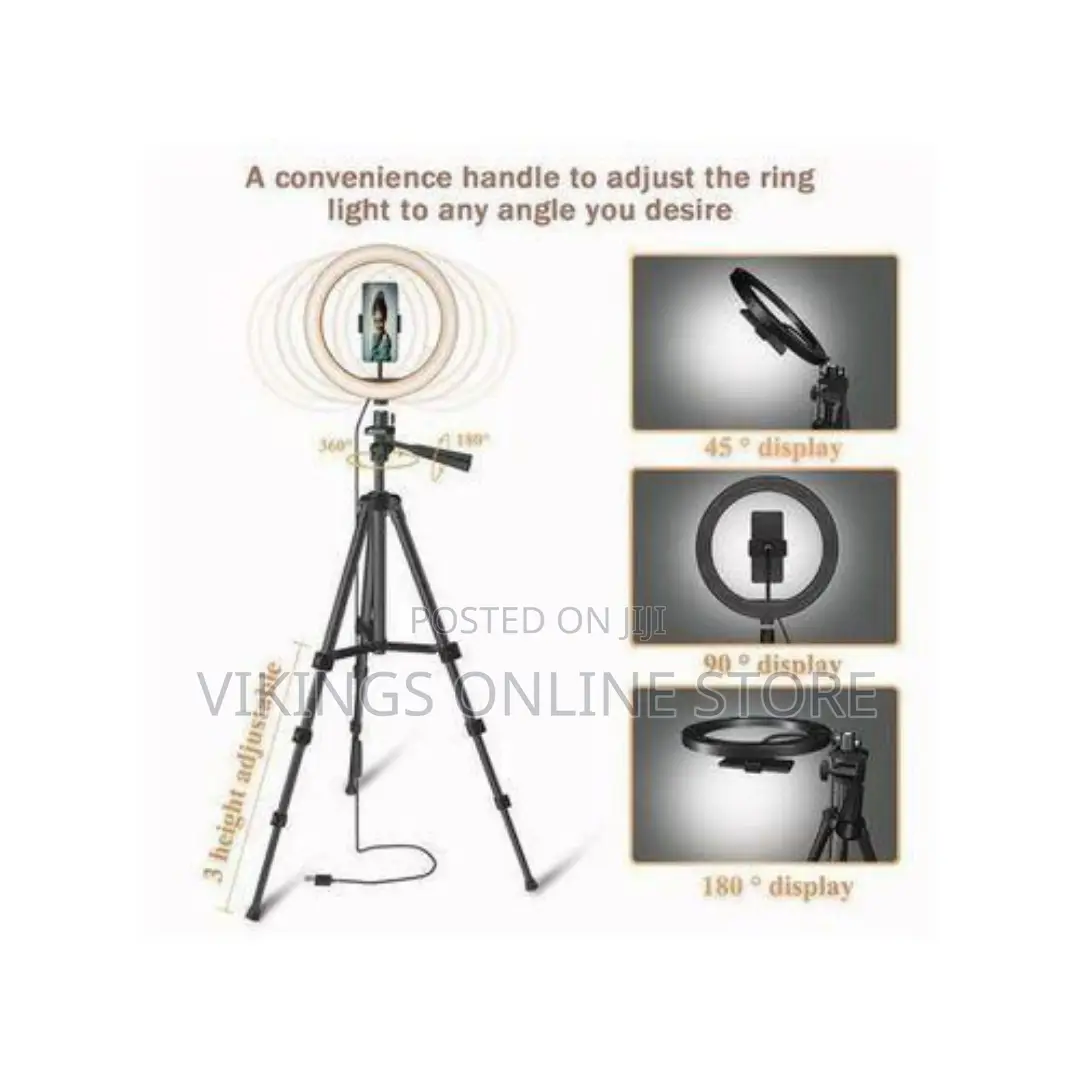 Soft Ring Light 12 Inch Ring Light With Stand, - Black