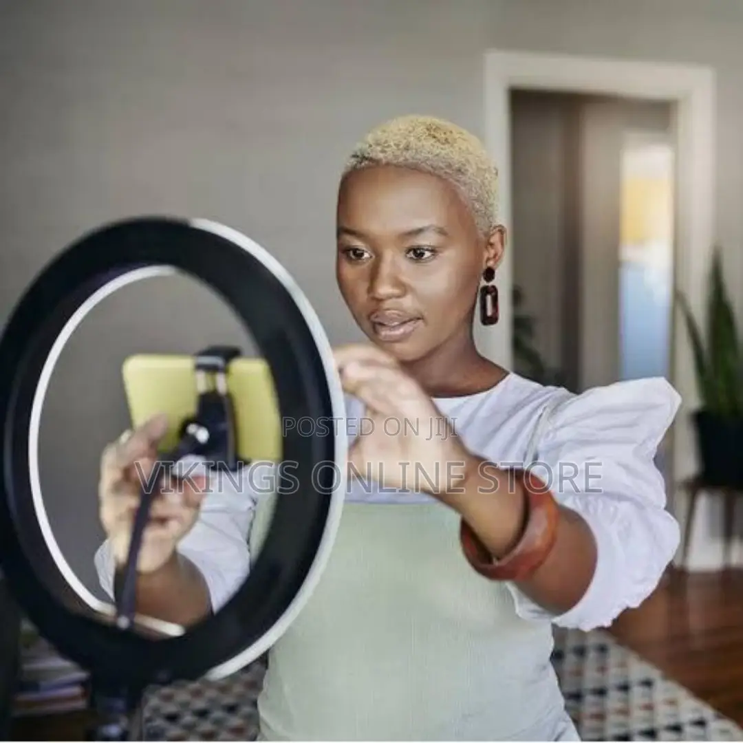 Ring Light With 10'' Extendable Tripod Stand,