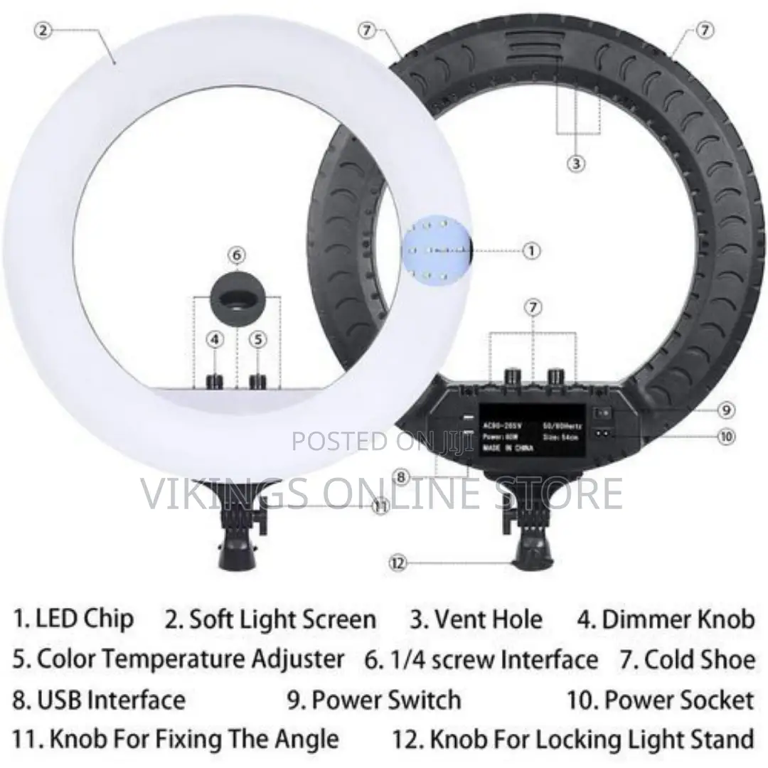 21 - 22 Inch Ring Light With Stand, for Tik Tok, Youtube,