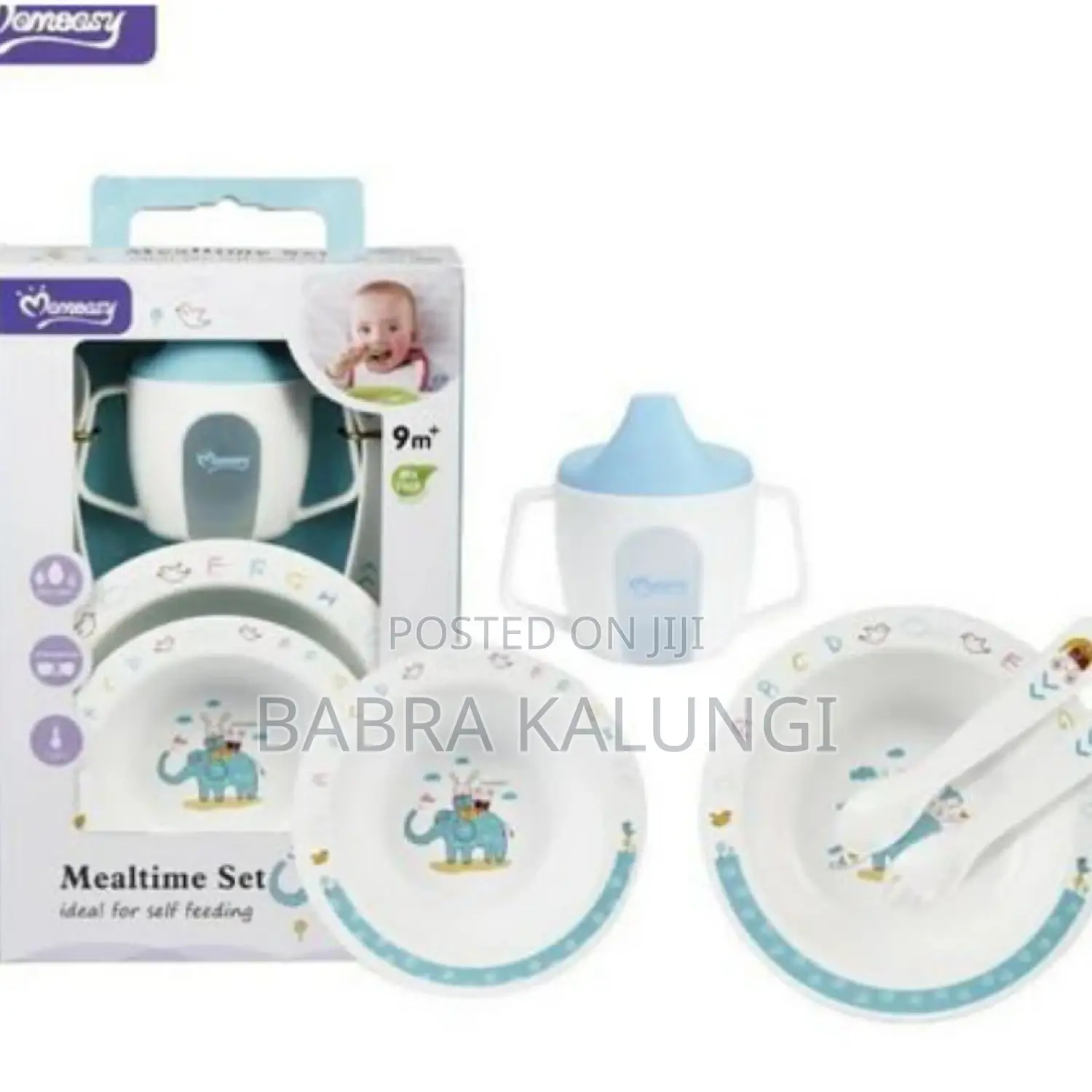 Momeasy Mealtime Feeding Set _ Blue