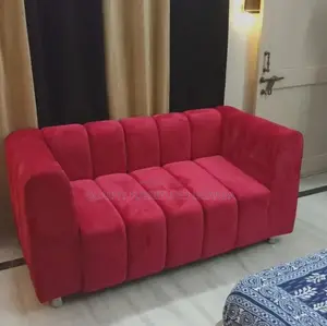 2 Seater Sofa Seat in Maroon Colour