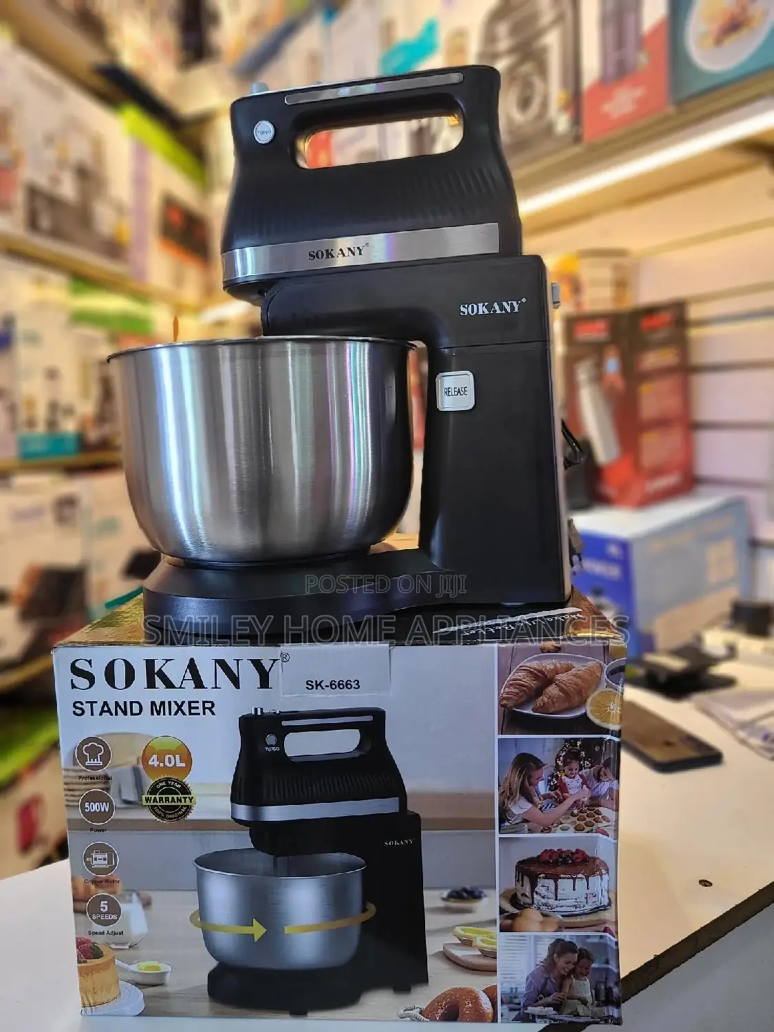 4ltrs Sokany Stainless Steel Mixer
