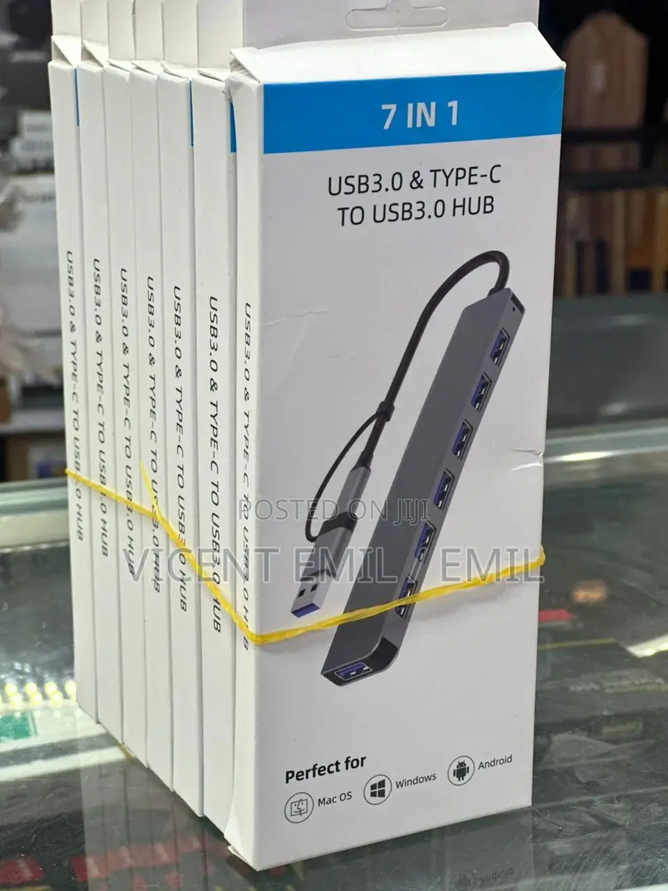 USB 3.0 and Type-C to USB 3.0 Hub 7 in 1