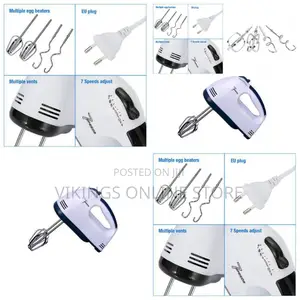 Electric 7 Speed Hand Mixer - White