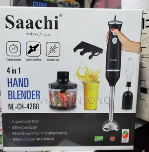 Saachi 4 in 1 Electric Hand Blender With 1 Year Warranty.