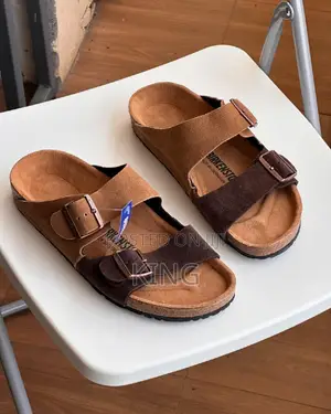 Mocha Brown Suede Leather Arizona Sandals