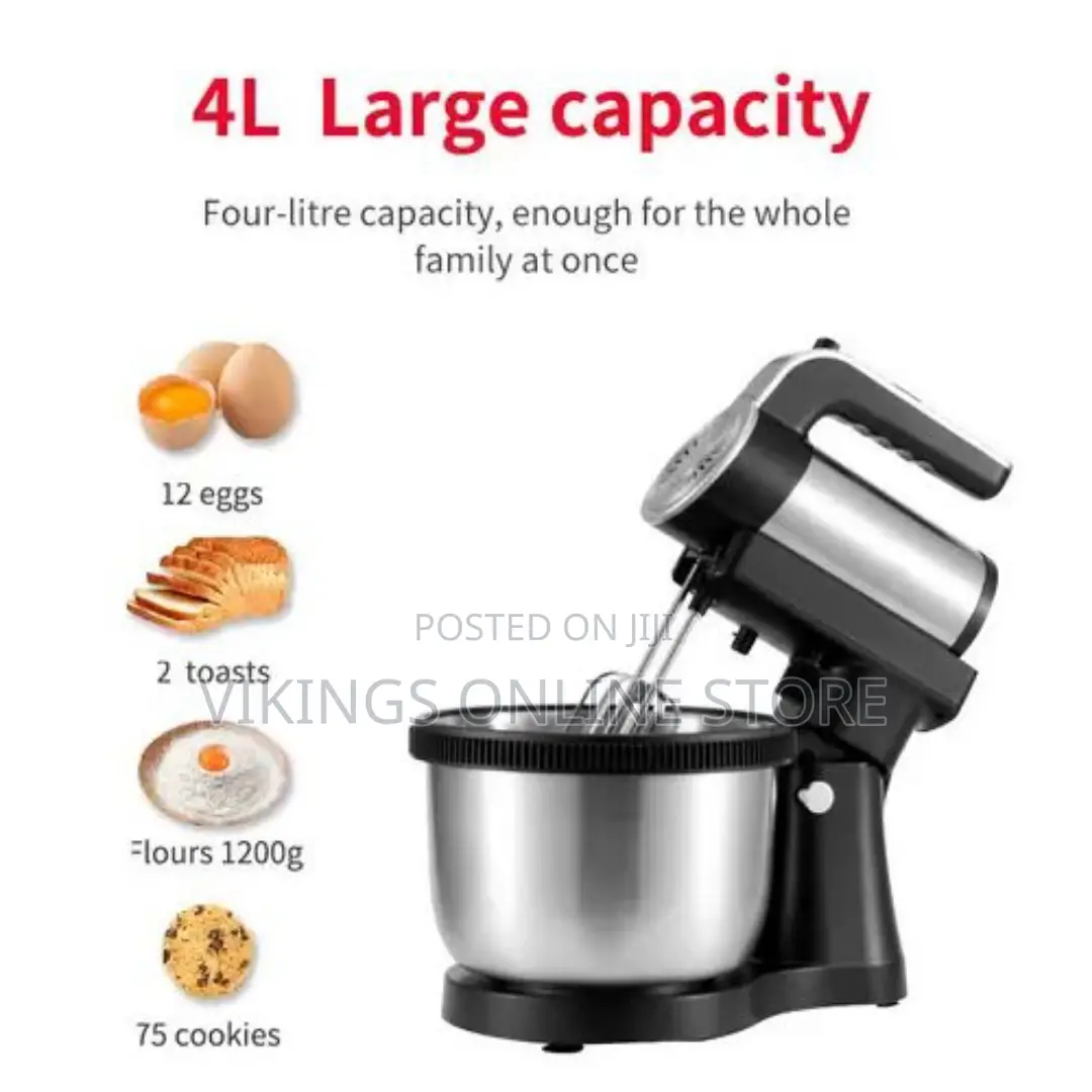 Stand Mixer With Bowl -Black/Silver