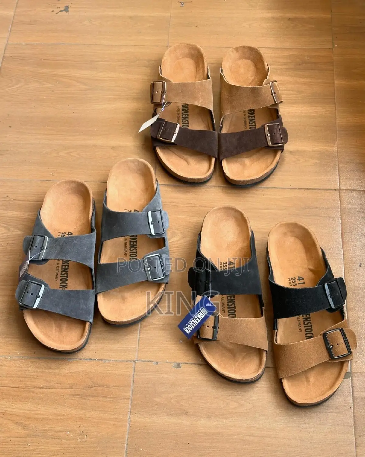 Mocha Suede Leather Arizona Sandals