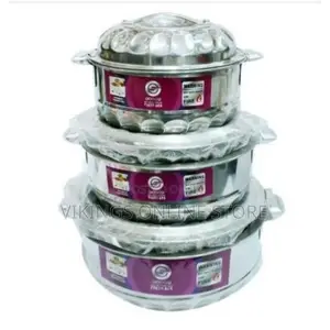 Insulation Pots Stainless Steel 3pc - Silver
