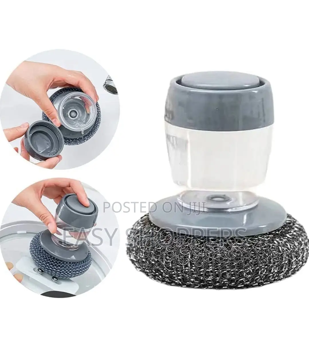 Soap Dispensing Palm Brush Kitchen Cleaning Tool