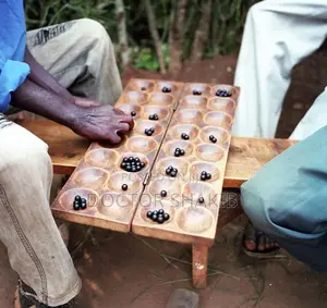 New African Wooden Omweso Board Game