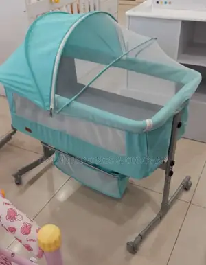 Baby Bed With Mattress, Crib With Mosquito Net Storage