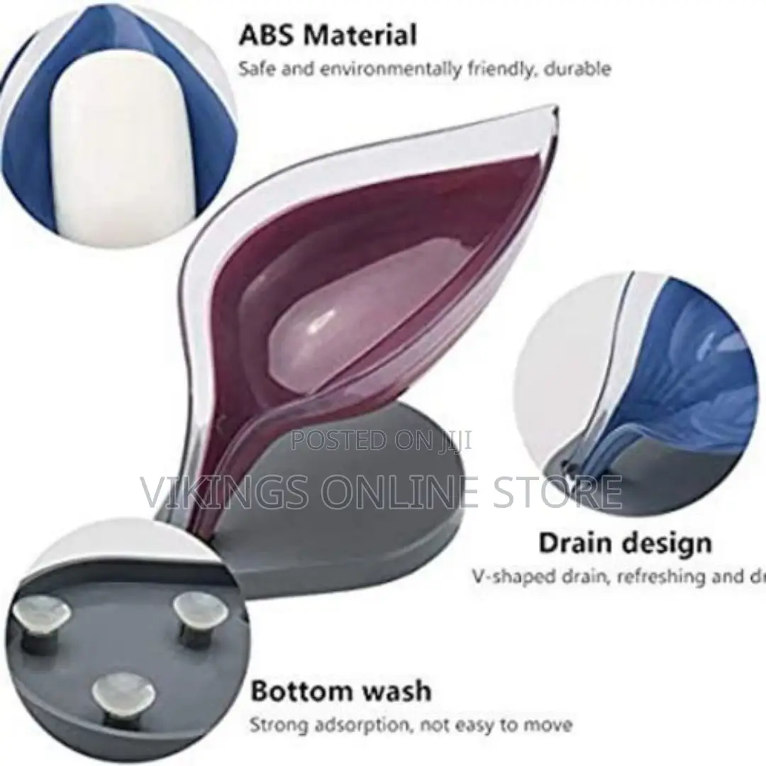 Leaf Shape Soap Dish Box - Transparent