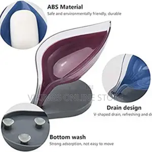 Leaf Shape Soap Dish Box - Transparent