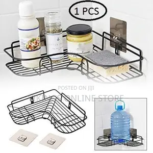Self-Adhesive Metal Bathroom Kitchen Corner Rack