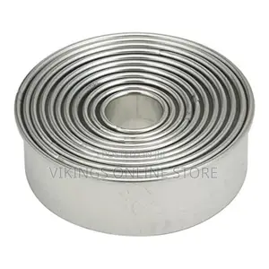 11 Pieces Metal Cookie Cutter Set, Round Cutters