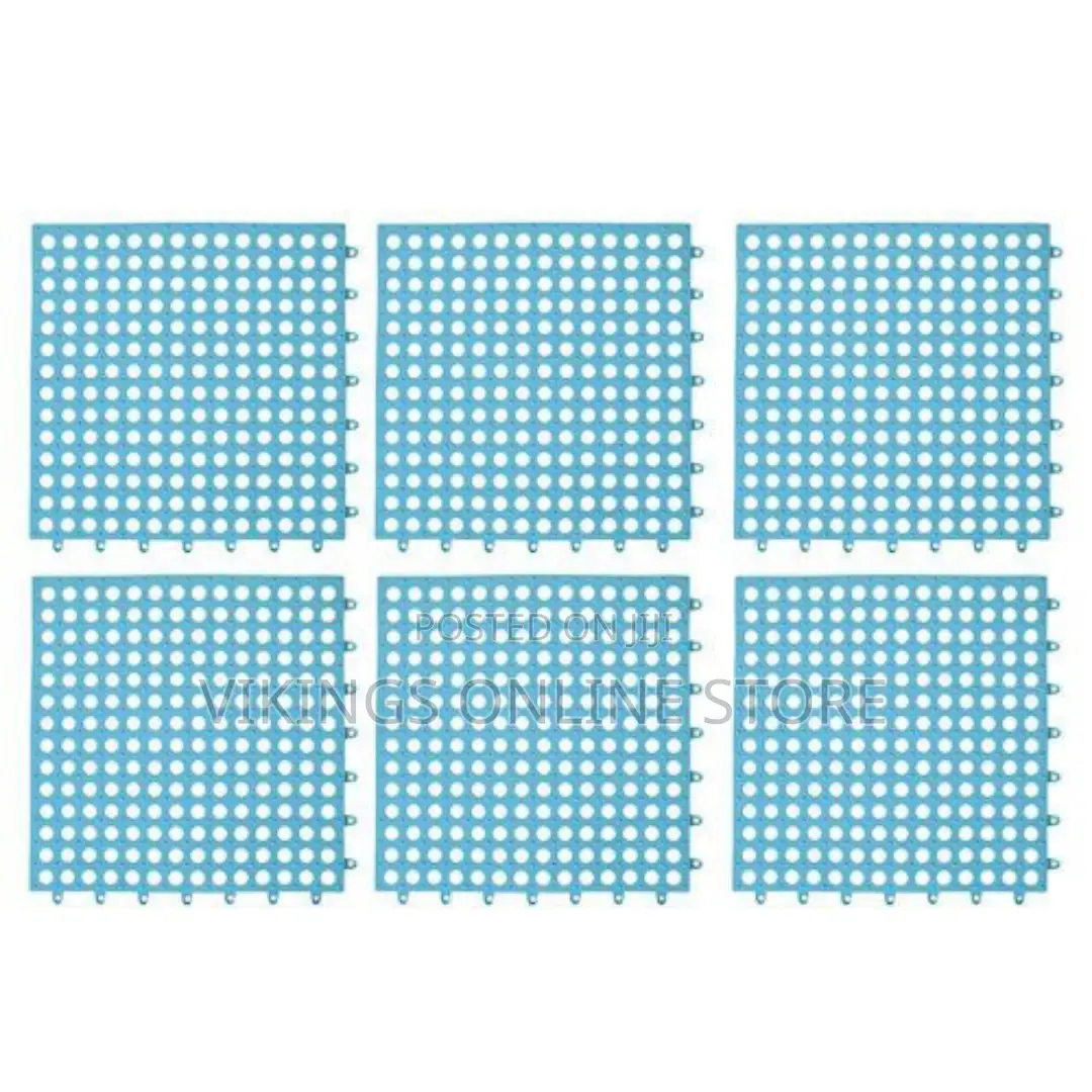 6pcs Anti-Slip Splicing PVC Bathroom Toilet Kitchen Floor