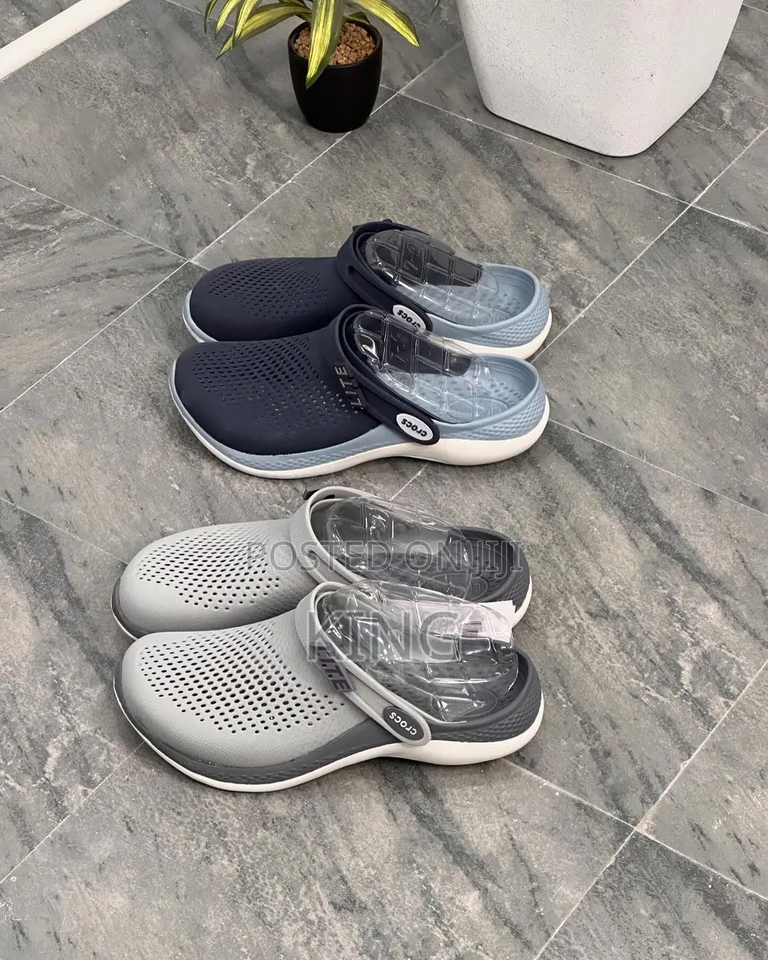 360 Literide Grey/Navy Blue Crocs