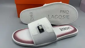 Lagqsie White Leather Sandals