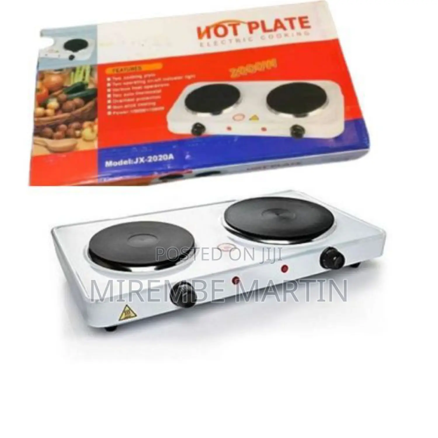 Solid Double Hot Plate Cooker Burner.