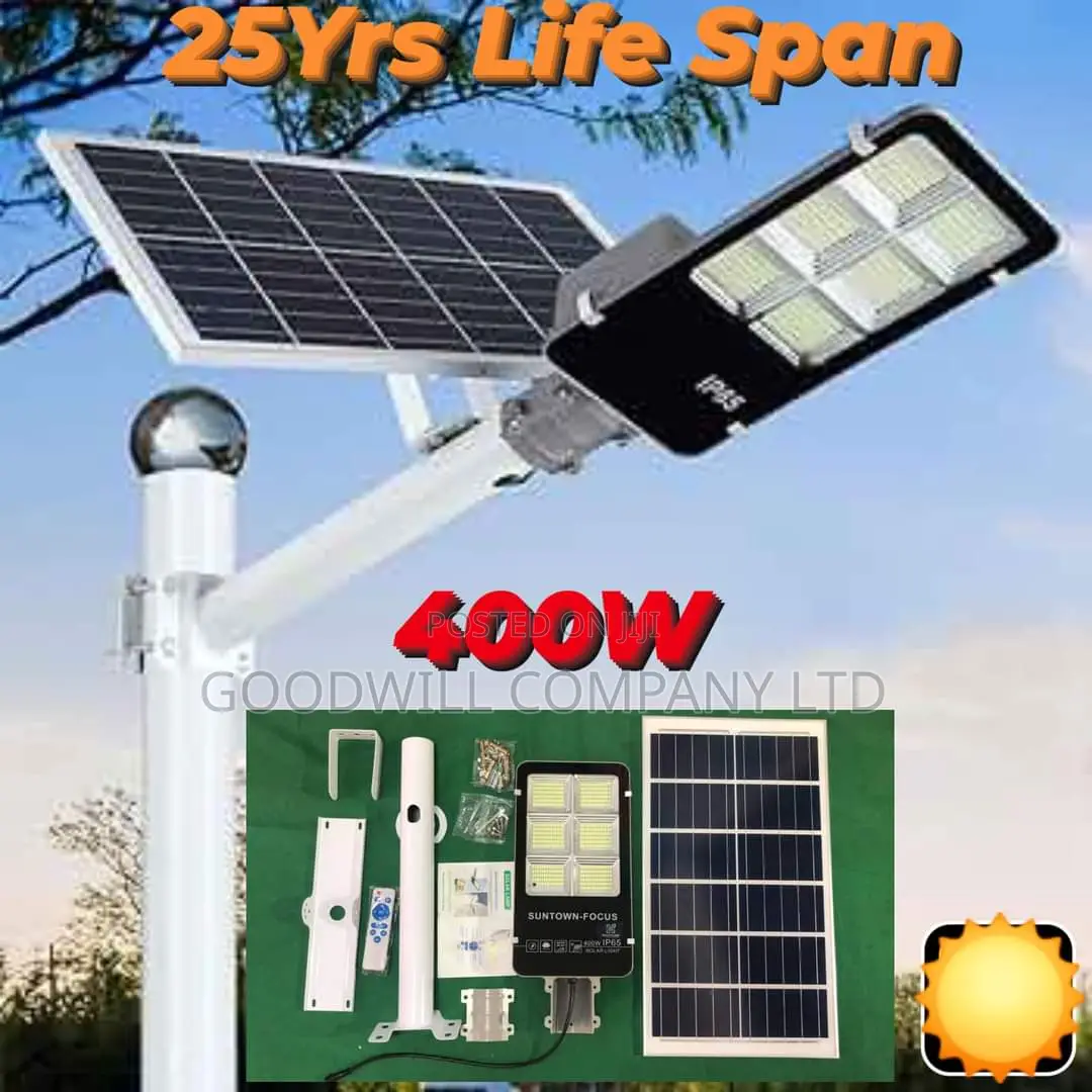 400w Solar Street Light Green Light