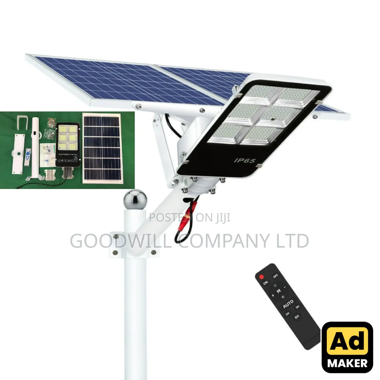 400w Solar Street Light Lightup Power