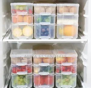 Stackable Kitchen Fridge Drawer Organizer Storage