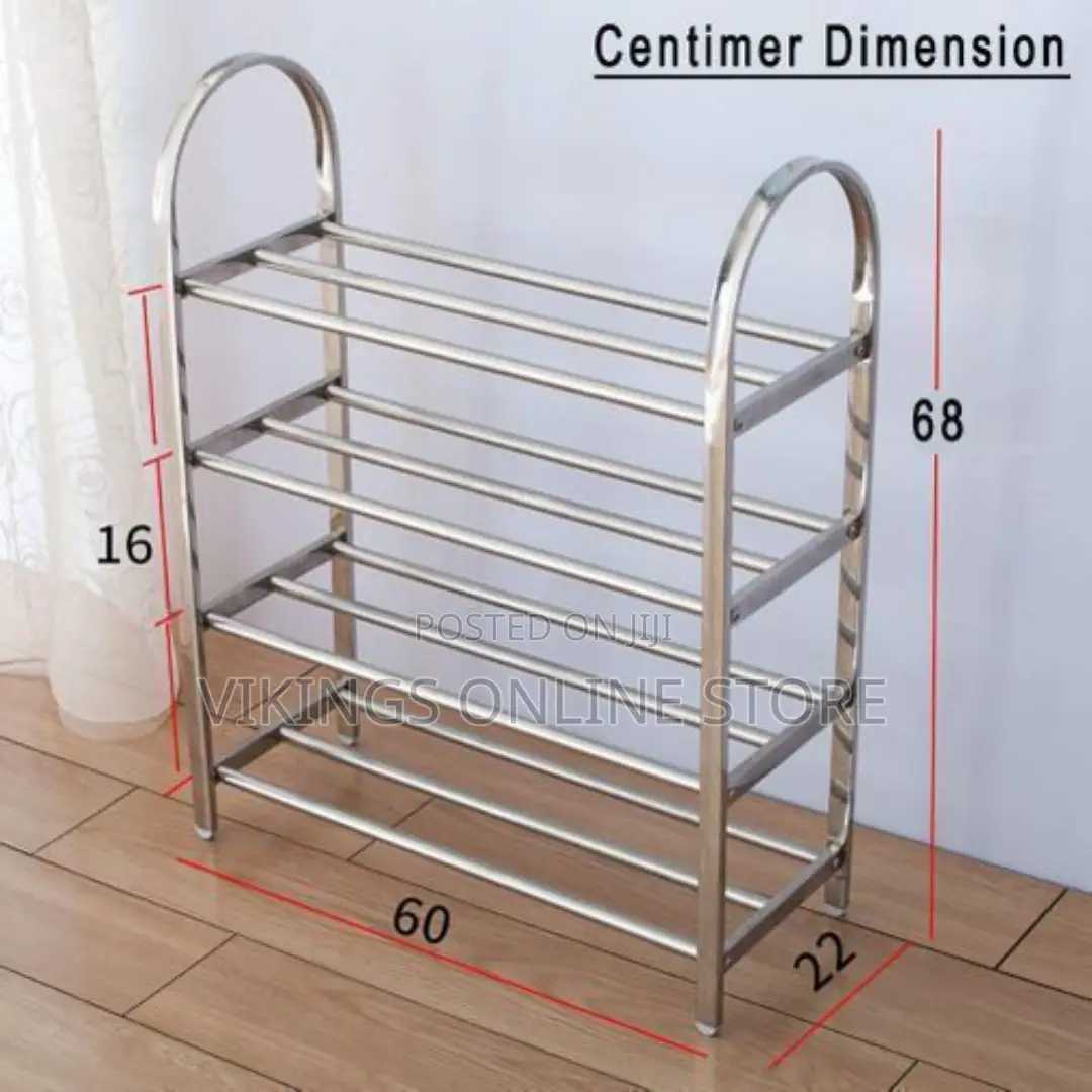 4 Tier Shoe Rack Organizer- Silver