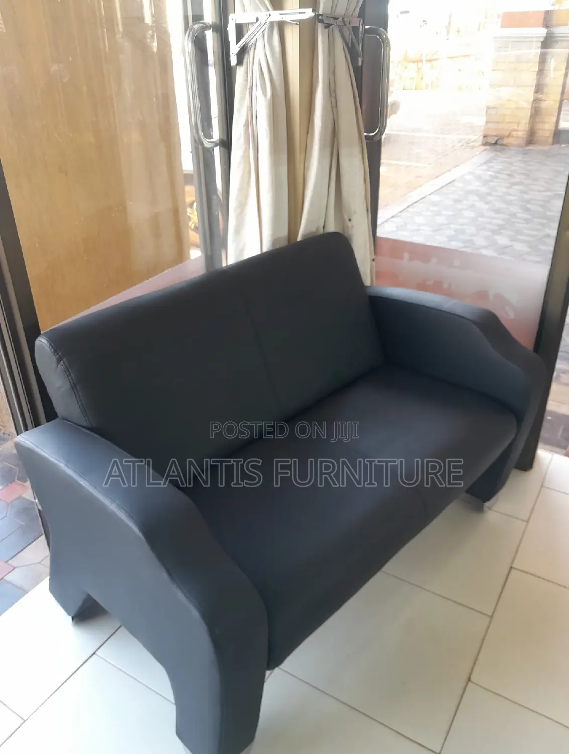 Two Seater Waiting Leather Chair