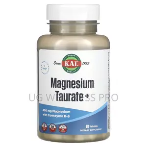 KAL, Magnesium Taurate +, 400 Mg, 90 Tablets (200 Mg Per Tab