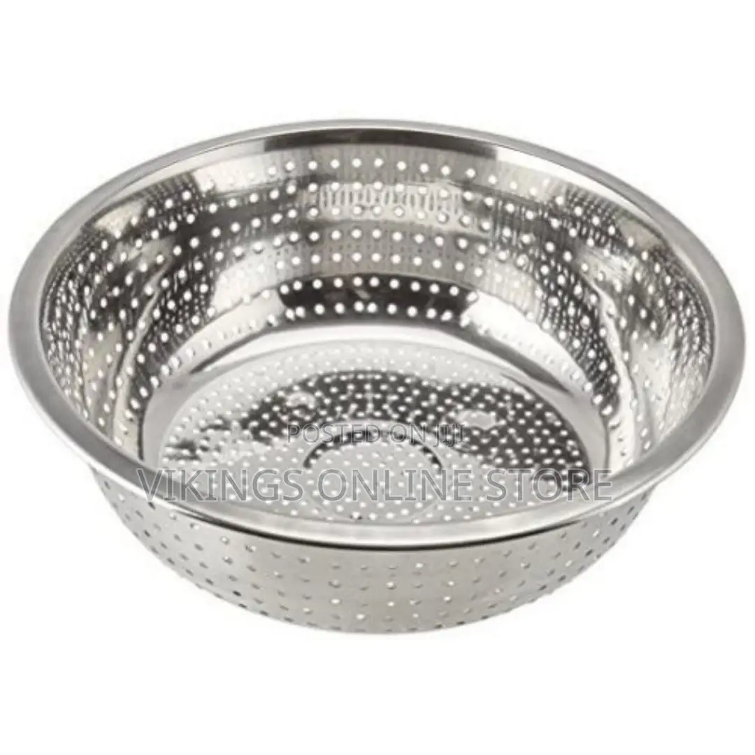 30cm Rice,Vegetable Washing Strainer/Colander- Silver