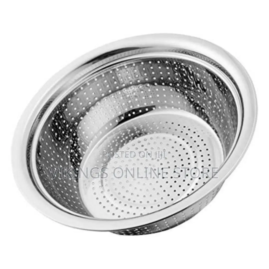 30cm Rice,Vegetable Washing Strainer/Colander- Silver